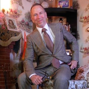 Mans Pierre Balmain 1970's Glen Plaid Suit